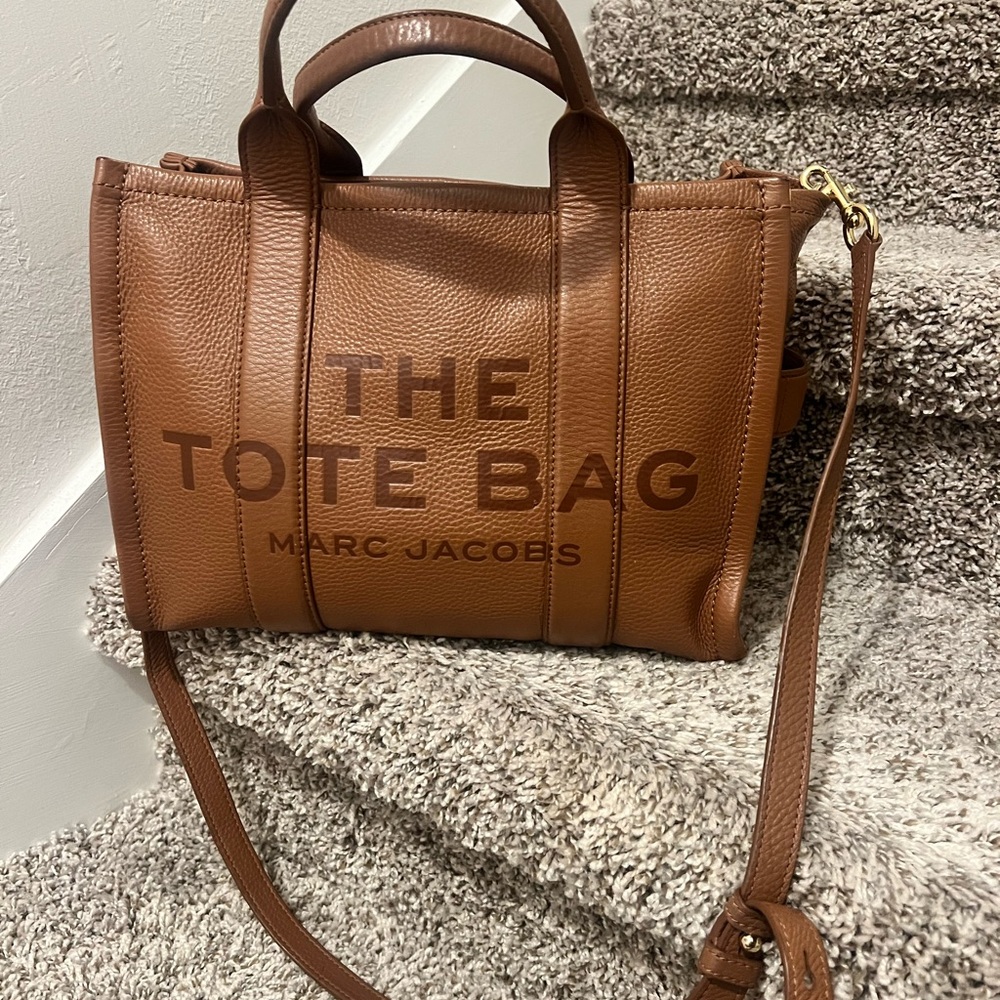 Marc Jacobs Tan Leather Tote Bag